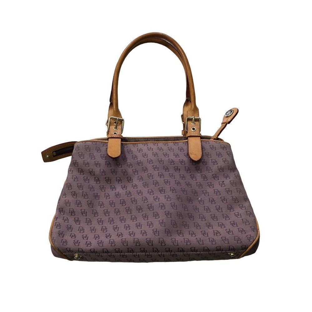 Vintage Dooney & Bourke Canvas DB Logo Handbag Tote